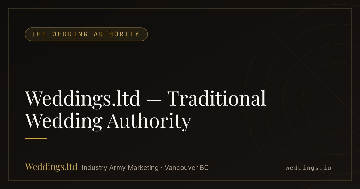 The wedding industry deserves one true authority. This is it. — editorial artwork